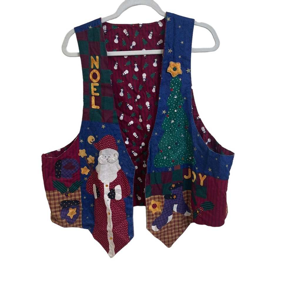 Women's reversible Christmas UGLY Holiday Vest Size M/L